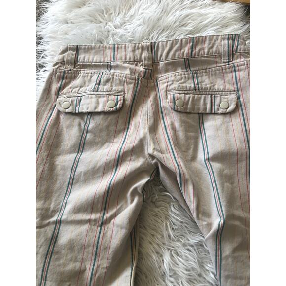 Vintage Fossil Jean Stripe Capri Size 2. Y2K. Flap Pockets Rear. PP - Picture 8 of 8
